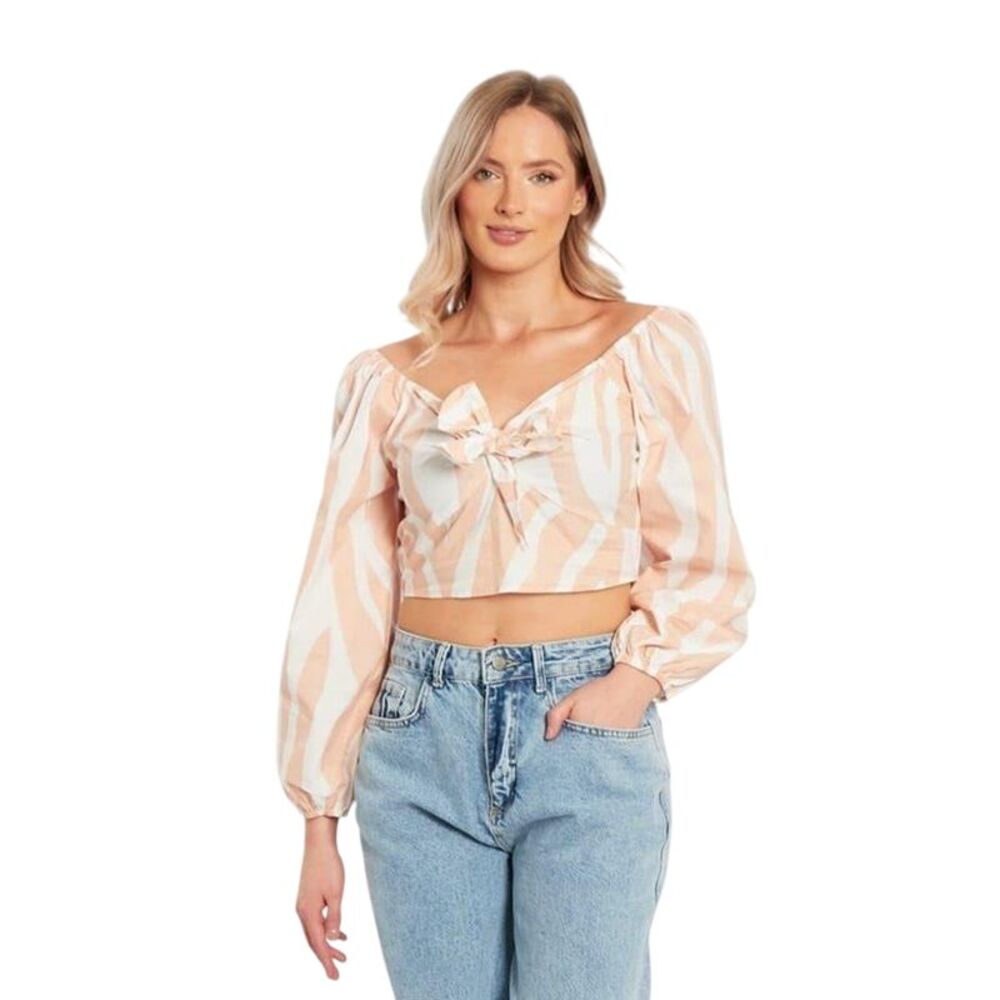 Influence Womens/Ladies Cropped Relaxed Fit Blouse / White